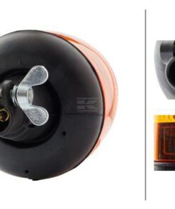 Faro rotativo halógeno, ámbar, 12 V, montaje sobre mástil, Ø 135 mm x 222 mm, Rotaflex de Hella