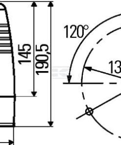 Faro rotativo halógeno Jr plus flex, ámbar, 24 V 70 W, fijación atornillable, Hella