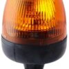 Faro rotativo halógeno, ámbar, 12 V 55 W, fijación mástil flexible Ø135 x 167 mm, Kramp