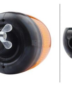 Faro rotativo halógeno, ámbar, 12 V 55 W, fijación mástil flexible Ø135 x 167 mm, Kramp