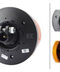 Faro rotativo RotaLED Compact, ámbar, 12/24 V 7 W, fijación mástil flexible Ø165 x 164, Hella