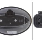 Luz trasera ovalada, 12 V, rojo/ámbar, atornillable, 140,4x98,4x98,4 mm, Hella