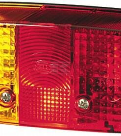 Piloto rojo/transparente/ámbar rectangular trasero/izd., Hella 12 Piloto rojo/transparente/ámbar rectangular trasero/izd., Hella