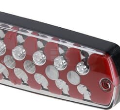 Piloto trasero LED, rectangular, 12/24V, transparente/ámbar/rojo, atornillable, ECE, Hella