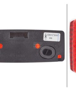 Luz de galibó rectangular, 12 V, roja, atornillable, 110 x 25 x 40 mm, Hella