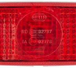 Luz de galibó rectangular, 12 V, roja, atornillable, 110 x 25 x 40 mm, Hella