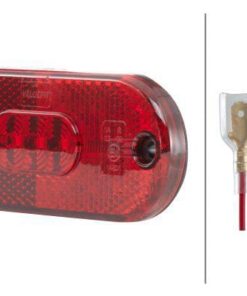 Luz de galibó LED, rectangular, 24 V, roja, atornillable, 108 x 10,5 x 44 mm, Hella ValueFit