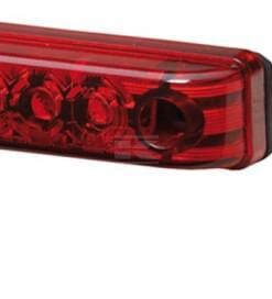 Luz de galibó LED, rectangular, 12 V, roja, atornillable, 65 x 11 x 16 mm, Hella ValueFit