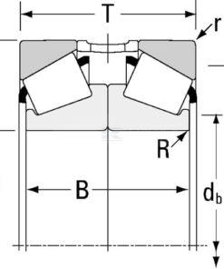 Tapered roller bearing 25.4x50.3x14.74x10.67mm Timken 4 Tapered roller bearing 25.4x50.3x14.74x10.67mm Timken