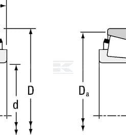 Tapered roller bearing 31.75x59.14x35.72mm Timken