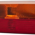 Luz posterior rectangular, 12 V, roja / naranja, atornillable, 220 x 100 mm, Hella