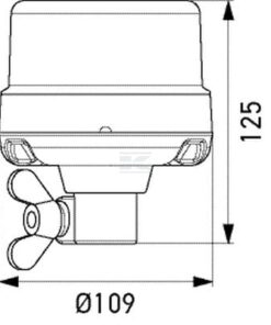 Faro destellante K-LED Nano, montaje en poste