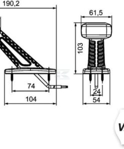 Luz lateral LED, del., tras.