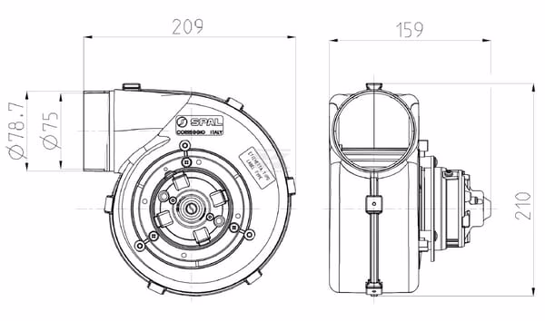 Single blower 12V, 001-A46-03D 2 Single blower 12V, 001-A46-03D