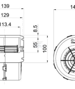 Single blower 12V, 009-A70-74D