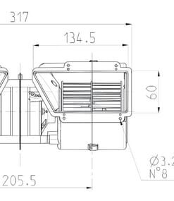 Twin blower 12V, 005-A45-02 L301 RPA3VCB 5 Twin blower 12V, 005-A45-02 L301 RPA3VCB