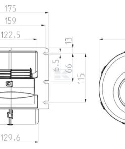 Single blower 12V, 023-A70-74D