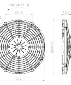 Ventilador 12V, 280mm, VA09-AP8/C-54S 12V BT MC 5 Fan 12V, 280mm, VA09-AP8/C-54S 12V BT MC
