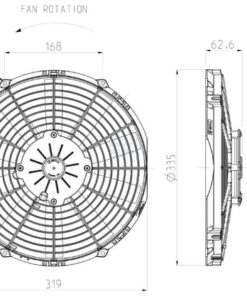 Fan 12V, 305mm, VA10-AP50/C-25S