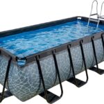 Piscina desmontable 4x2x1m piedra