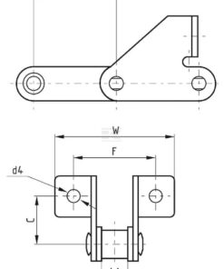 Grain feeder chain, 6.9mm (10m roll)