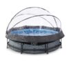 Piscina desmontable ø 300x76 cm (12 v) color gris piedra + cúpula 2 Piscina desmontable ø 300x76 cm (12 v) color gris piedra + cúpula