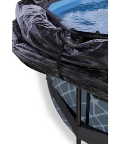 Piscina desmontable ø 300x76 cm (12 v) color gris piedra + cúpula