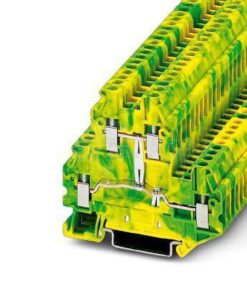 Protective conductor double-level terminal block