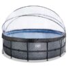 Piscina desmontable ø 450x122 cm (12 v filtro de arena) gris piedra + cúpula 5 Piscina desmontable ø 450x122 cm (12 v filtro de arena) gris piedra + cúpula