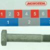 Tornillo, cabeza hexagonal, DIN931 M10x70, acero zincado