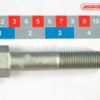 Tornillo, cabeza hexagonal, DIN931 M16x80, acero zincado