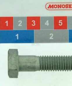 Tornillo, cabeza hexagonal, DIN931 M12x45, acero zincado