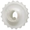 Seeding wheel for small seeds, with groove