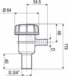 Suction filter 3/4"m d.16 50m long