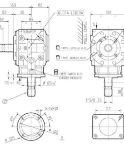 Caja de engranajes T-310A 1:3 Rueda libre