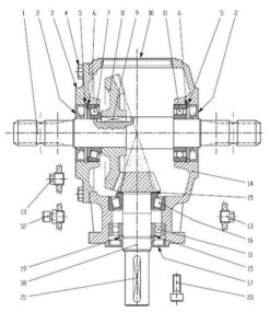Caja de transmisión en ángulo T-312A