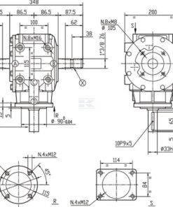 Caja de transmisión en ángulo T-312A