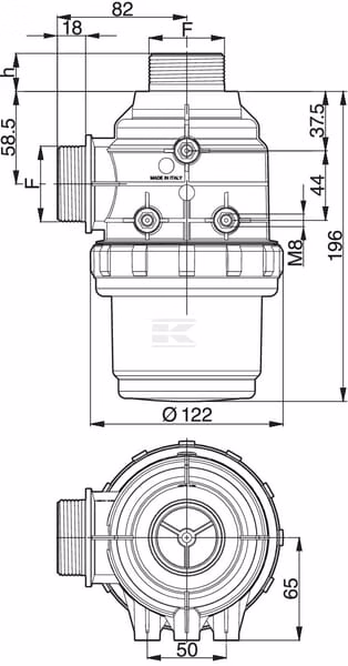 Suctionfilter 1 1/4" 32M