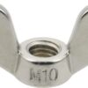 Tuerca de aletas DIN 315 M10, acero inoxidable A2 7 Tuerca de aletas DIN 315 M10, acero inoxidable A2