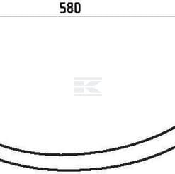 Aguja de atador, 580 mm 4 Knotter needle, 580 mm