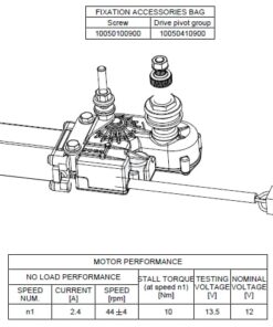 Motor limpiaparabrisas 12V eje 90° L:72,4mm Ø10mm (tipo 316)
