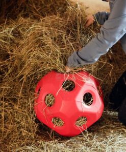 Bola de juego para alimentar caballos, rojo