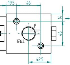 Válv. control 3/2-3/4-24 V CC