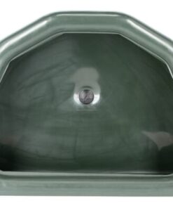 Trough half round plastic, green