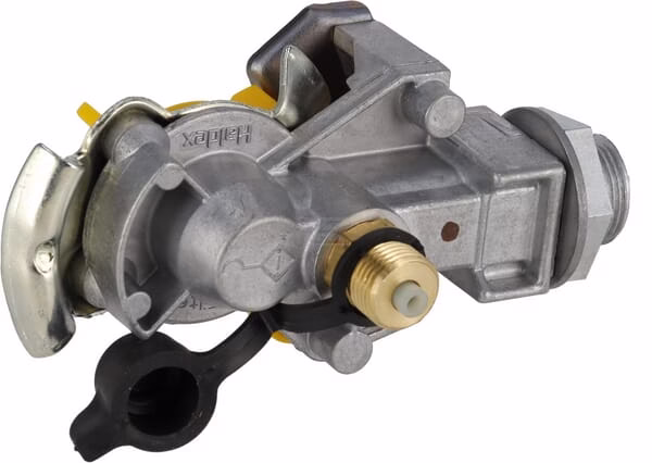 Coupling head with integrated filter Protect-O" M16x1.5 yellow"