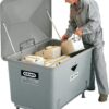 Contenedor fibra de vidrio gris 200L 890x590x810mm
