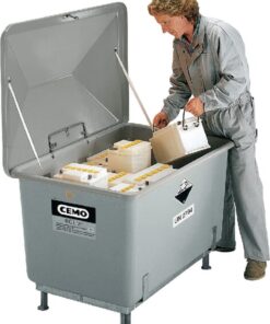 Contenedor fibra de vidrio gris 200L 890x590x810mm