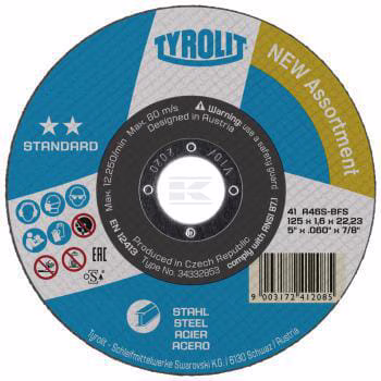 Disco de corte 125x1,6x22,23 F41 A46S-BFS 1 Disco de corte 125x1,6x22,23 F41 A46S-BFS
