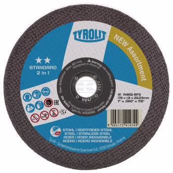 Disco de corte 178x1,6x22,23 F41 A46Q-BFS 1 Disco de corte 178x1,6x22,23 F41 A46Q-BFS