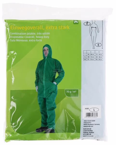 Mono desechable, verde, XL, 70 gr. 2 Mono desechable, verde, XL, 70 gr.